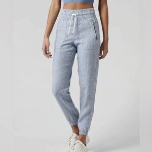 Athleta Cabo Linen Jogger-Chambray Blue